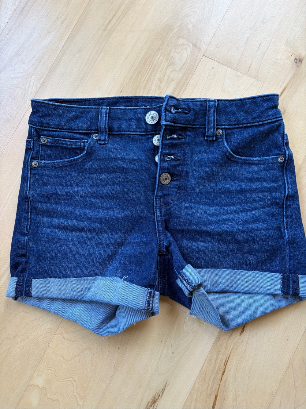 American Eagle Outfitters Dark Blue Denim Jean Shorts